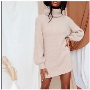 12th Tribe Beau Cream Sweater Dress M/L BNWT